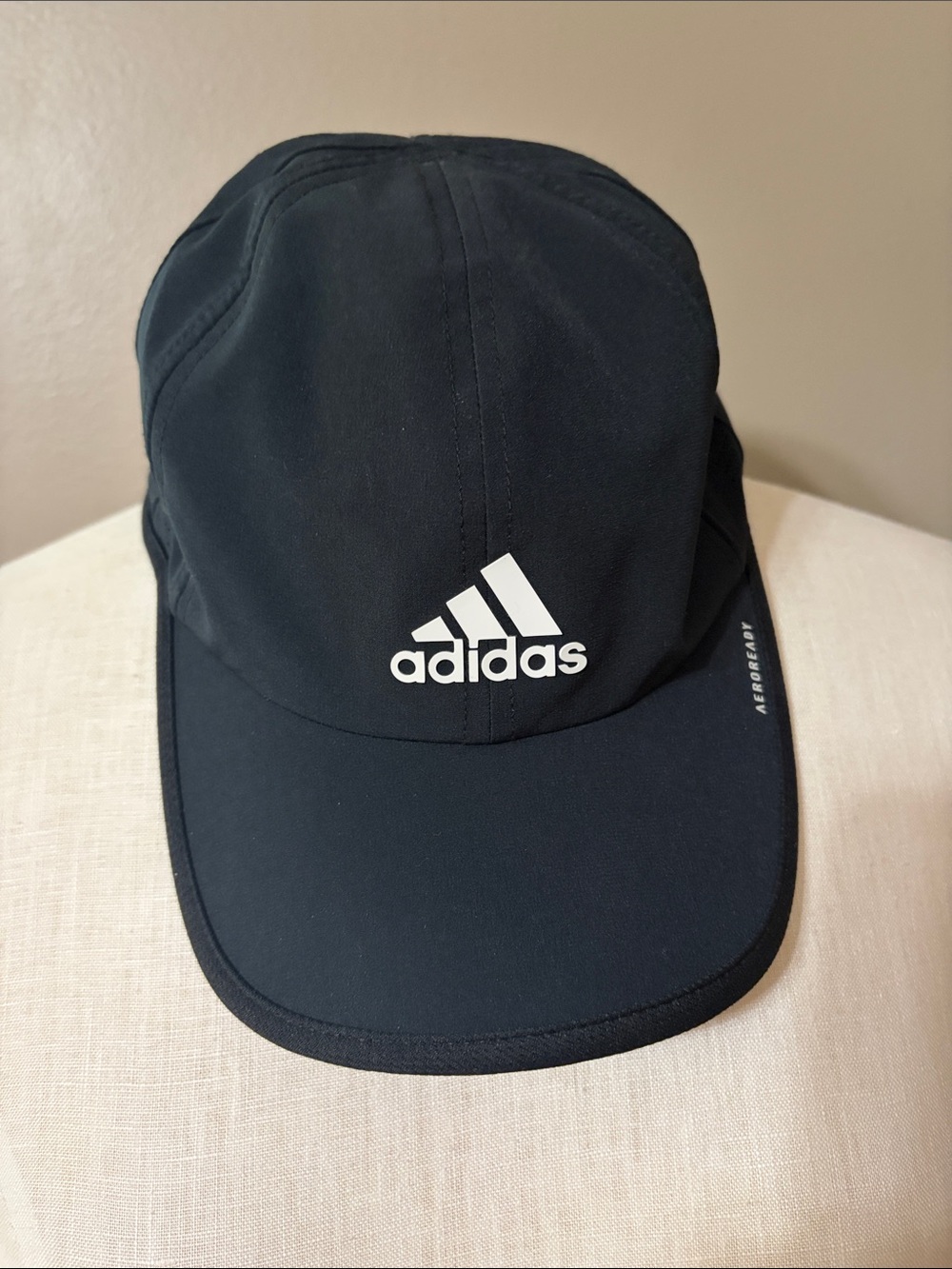 adidas Aeroteady Black Cap with White Logo